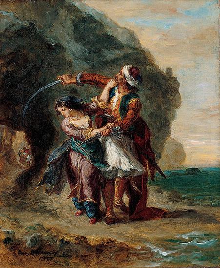Eugene Delacroix Selim and Zuleika Germany oil painting art